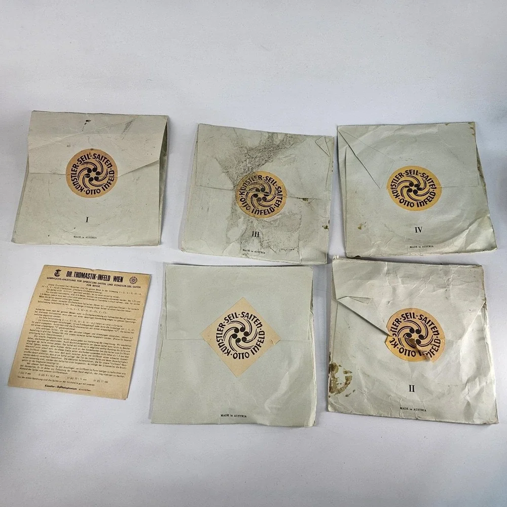 Vtg Spirocore Kunstler-Seilsaiten Thomastik-Infeld Upright Bass String Set 1-5
